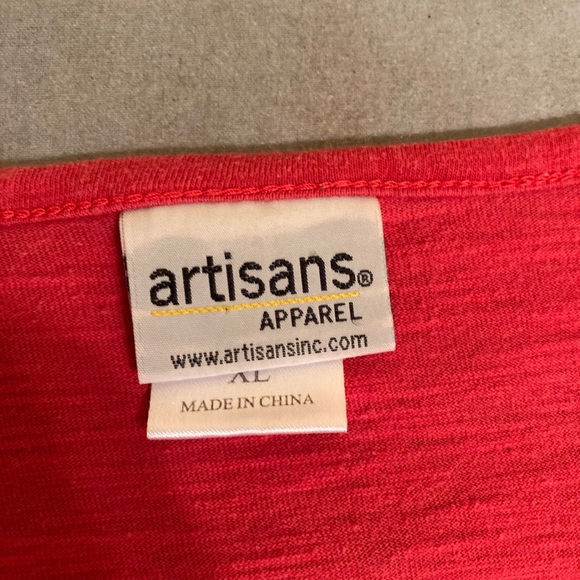 Artisans apparel women’s cotton Rust colored long sleeve shirt Sz XL - Picture 8 of 9